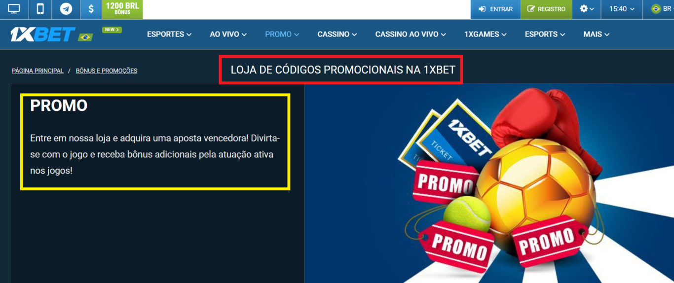 Uso de Código Promocional 1xBet